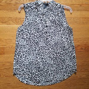 Forever 21 Animal Print Sleeveless Button-down (S)